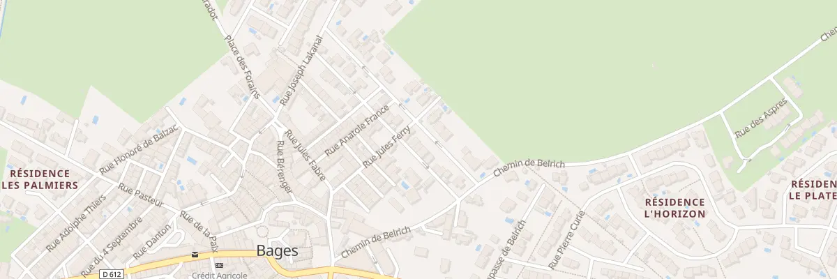 Plan du 20 Rue Lafayette à Bages