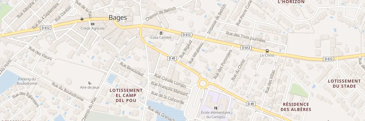 Plan du 8 Rue Rigaud à Bages