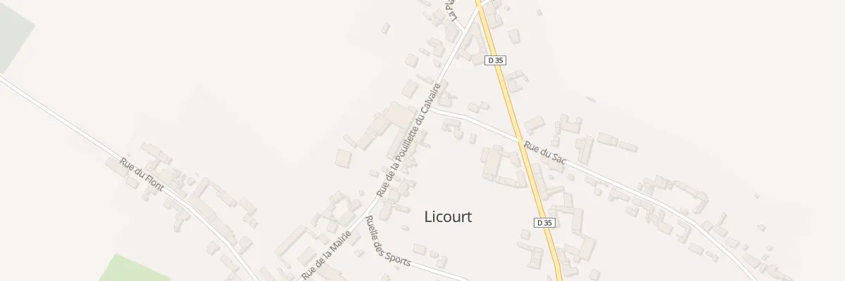 Plan du 11 Rue de la Pouillette du Calvai à Licourt