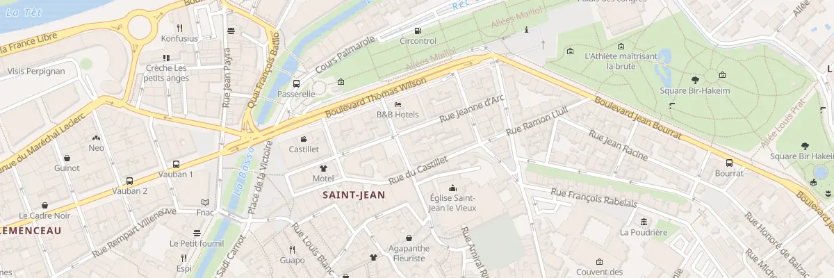 Plan du 16 Rue Jeanne d’Arc à Perpignan