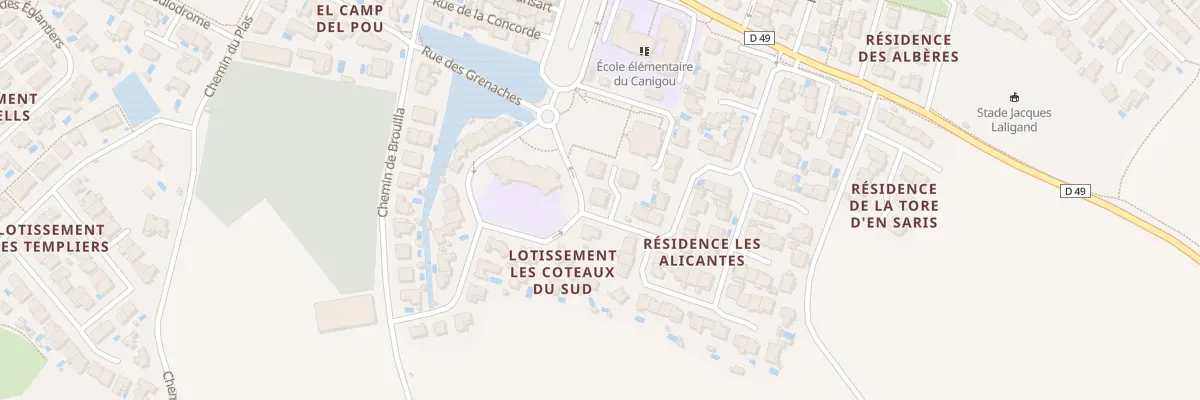 Plan du 2 Rue des Aramons à Bages