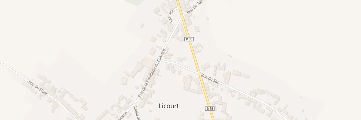 Plan du 2 Rue du Pied Gaugeon à Licourt