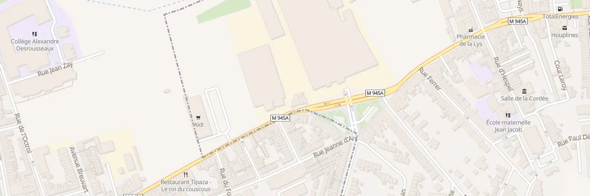 Plan du 251 Rue Victor Hugo à Houplines
