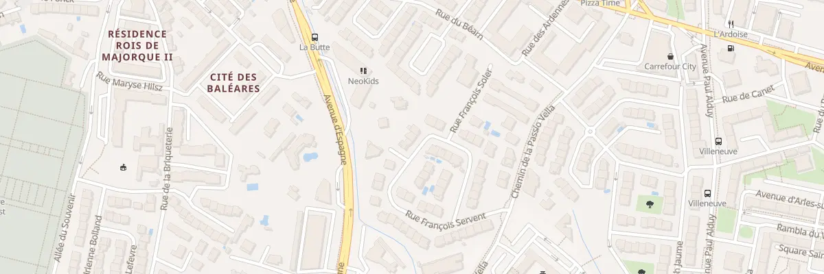 Plan du 43 Rue François Servent à Perpignan