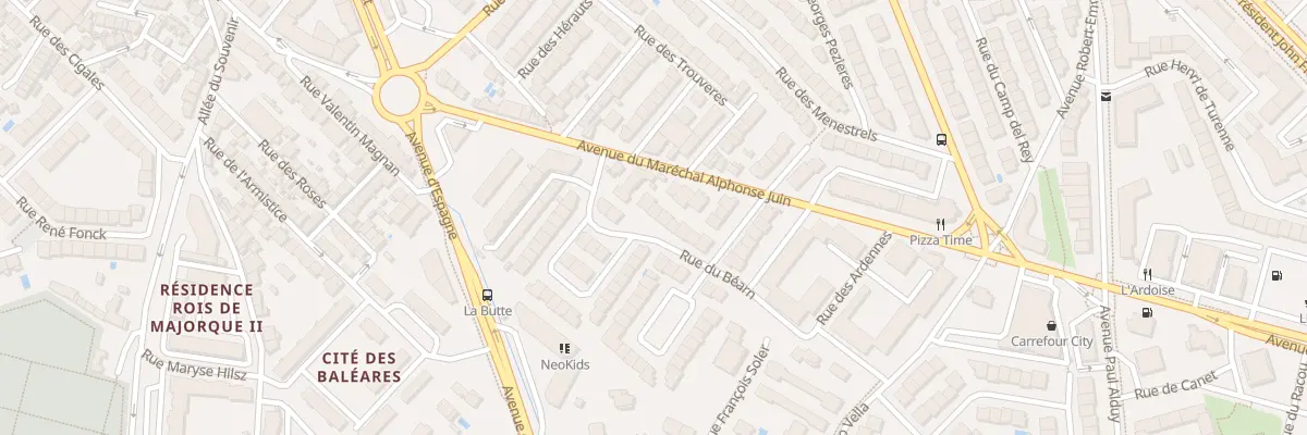 Plan du 8 Rue du Béarn à Perpignan