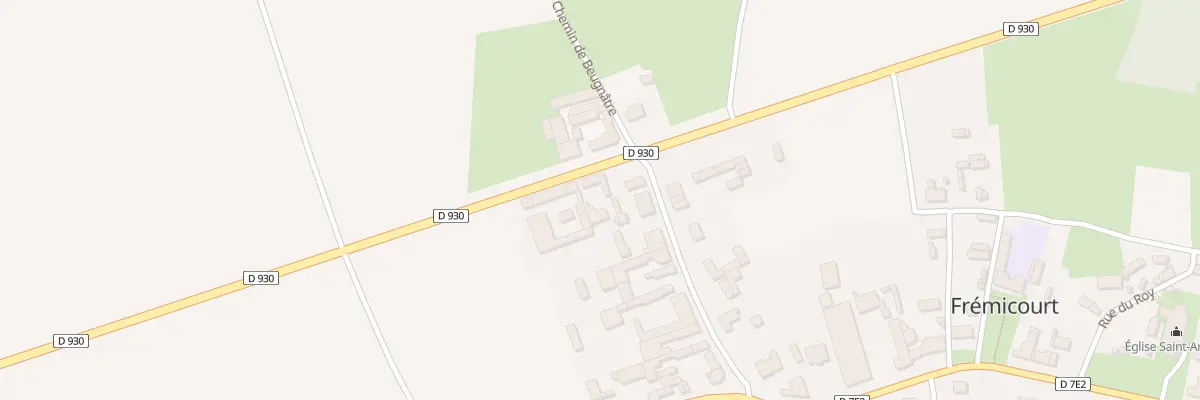 Plan du 2 Rte Nationale à Frémicourt