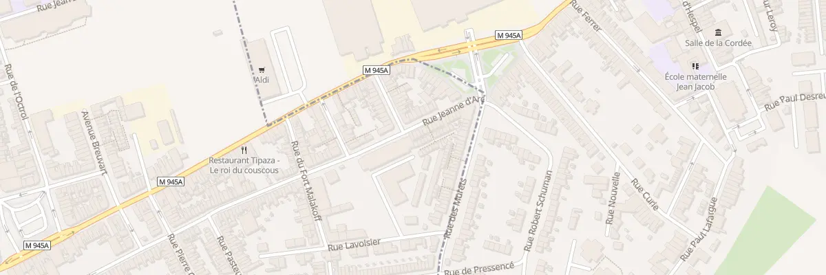 Plan du 170 Rue Jeanne d’Arc à Armentières