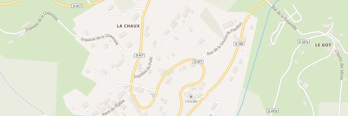 Plan du 5079 La Chaux à Châteauneuf-les-Bains