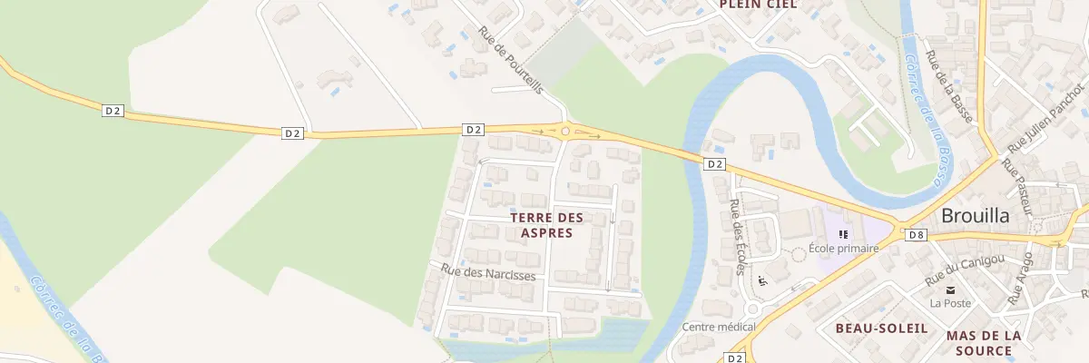 Plan du 1 Rue des Cirses à Brouilla
