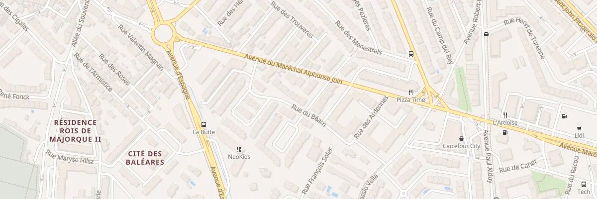 Plan du 16 Rue du Béarn à Perpignan