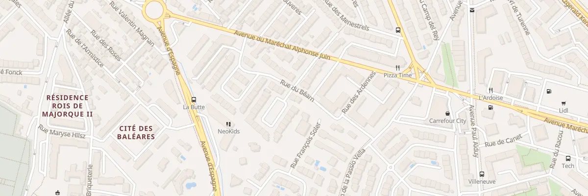 Plan du 19 Rue du Béarn à Perpignan