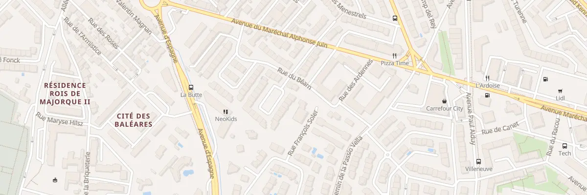 Plan du 16 Rue de la Gascogne à Perpignan