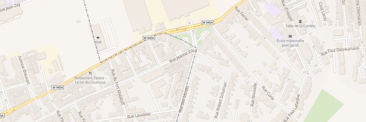 Plan du 192 Rue Jeanne d’Arc à Armentières