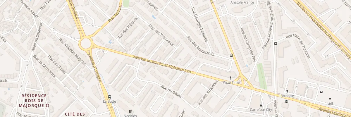 Plan du 6 Rue Edouard Branly à Perpignan