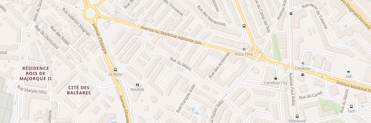 Plan du 12 Rue de la Gascogne à Perpignan