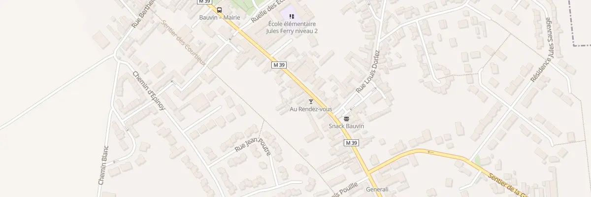 Plan du 14 Rue Jean Jaurès à Bauvin