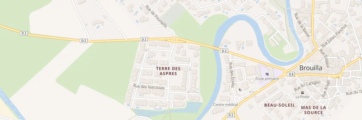 Plan du 3 Rue des Millepertuis à Brouilla