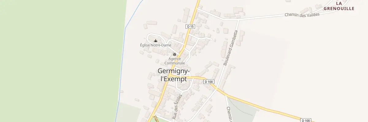 Plan de la Rue Grande Rue à Germigny-l’Exempt