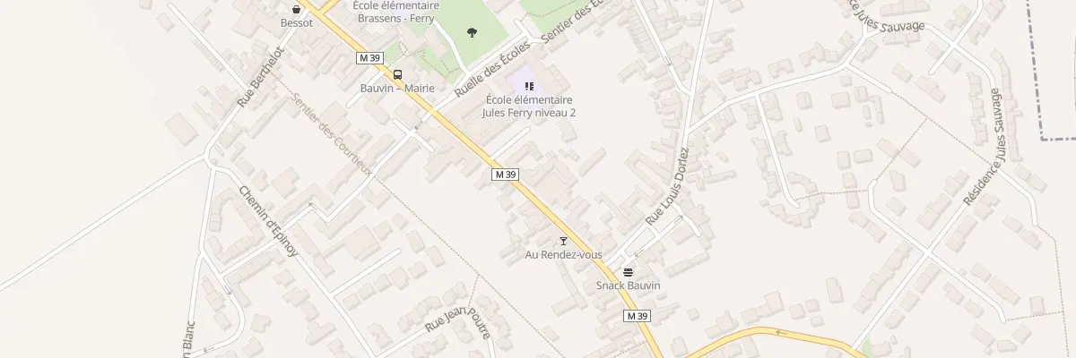 Plan du 15 Rue Jean Jaurès à Bauvin