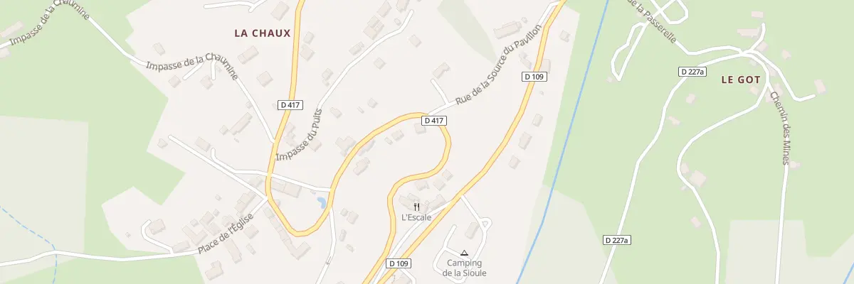Plan du 5083 La Chaux à Châteauneuf-les-Bains