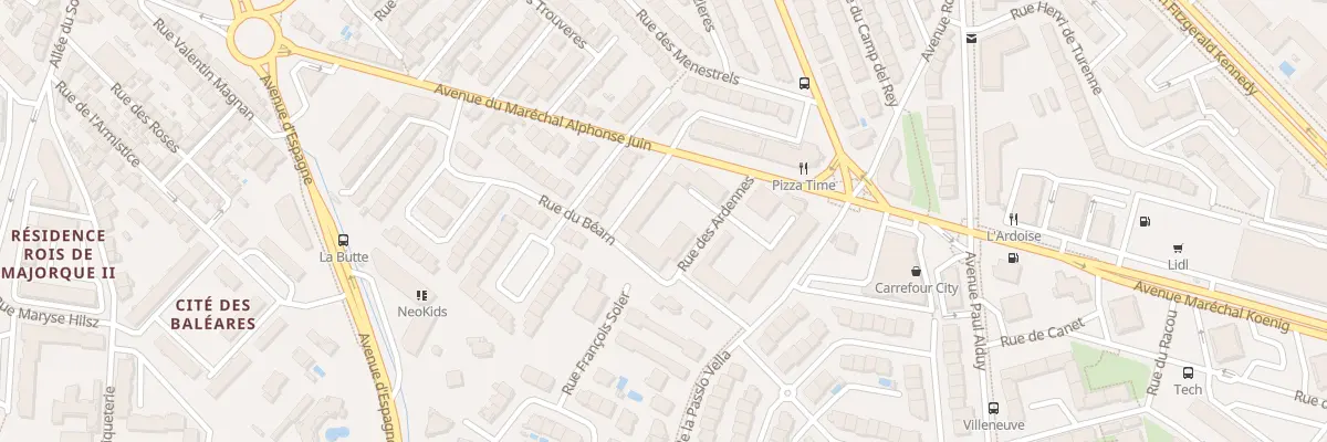 Plan du 20 Rue du Béarn à Perpignan
