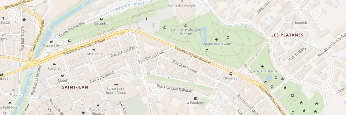 Plan du 1 Rue Jean Racine à Perpignan