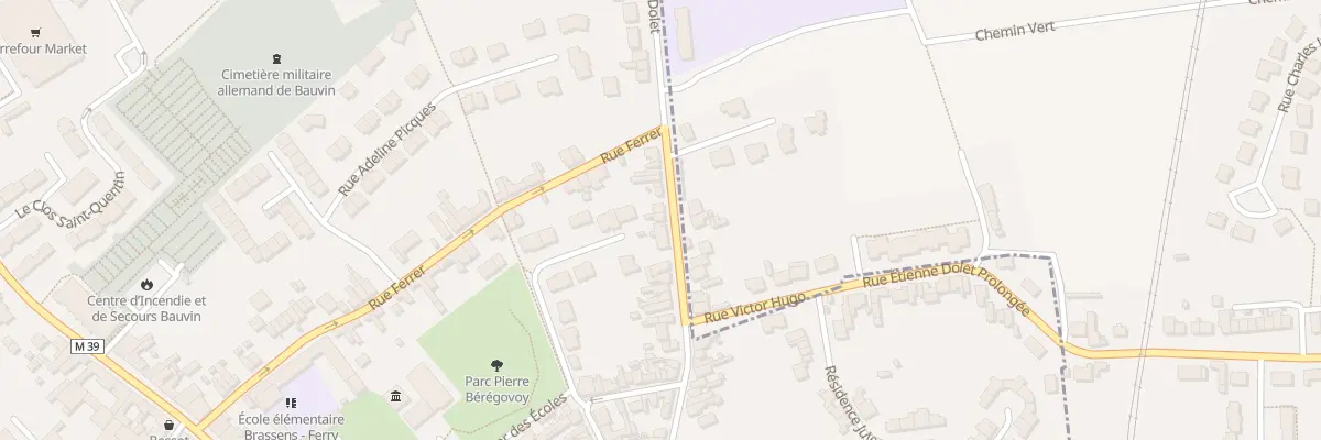 Plan du 38 Rue Étienne Dolet à Bauvin