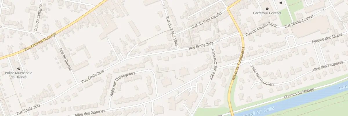Plan du 24 Rue Emile Zola à Harnes