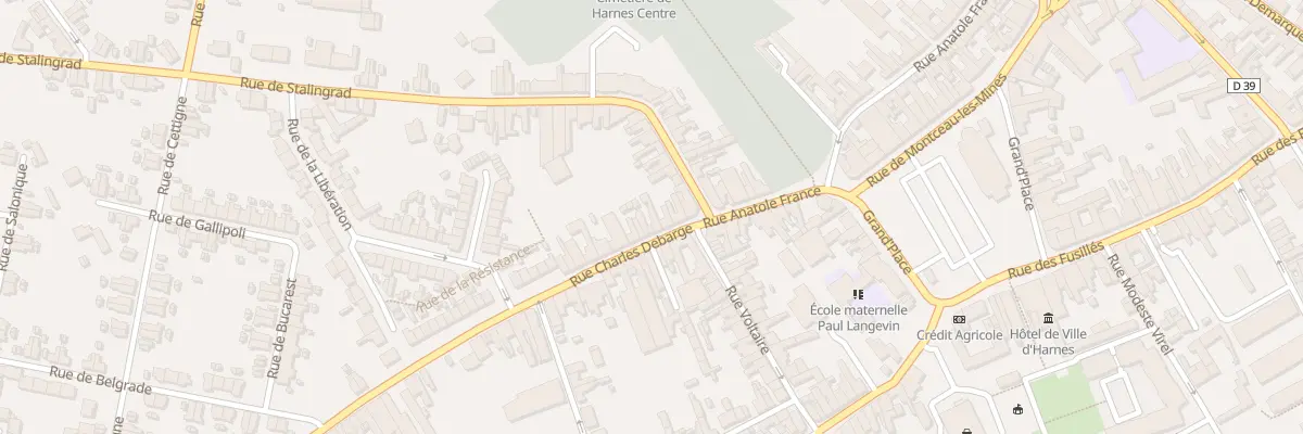 Plan du 7 Rue Charles Debarge à Harnes