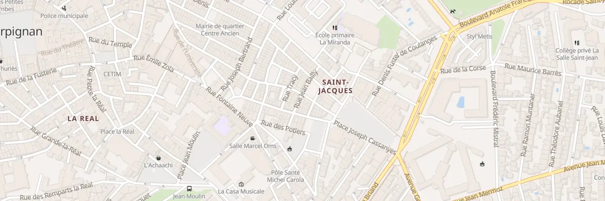 Plan du 2B Rue Bailly à Perpignan