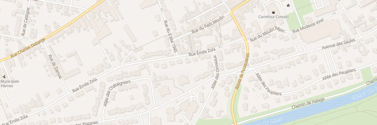 Plan du 20 Rue Emile Zola à Harnes