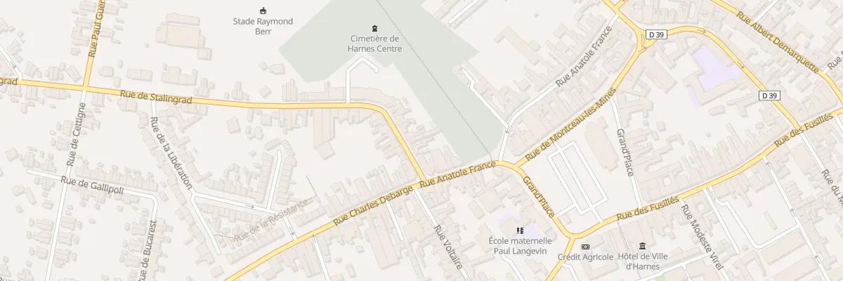 Plan du 9 Rue de Stalingrad à Harnes