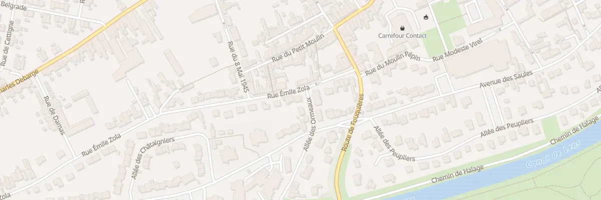 Plan du 14 Rue Emile Zola à Harnes