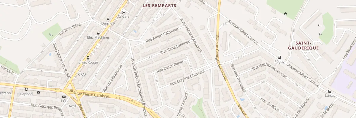 Plan du 16 Rue Denis Papin à Perpignan