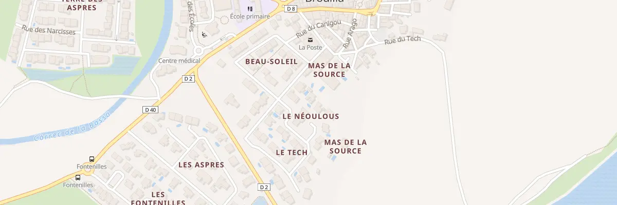 Plan du 2 Rue du Néoulous à Brouilla