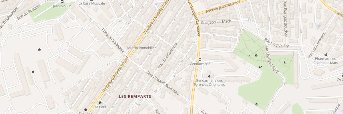 Plan du 25 Rue du Vélodrome à Perpignan
