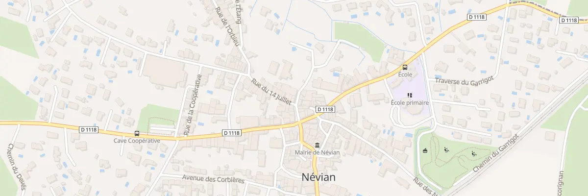 Plan du 9 Rue de la Republique à Névian