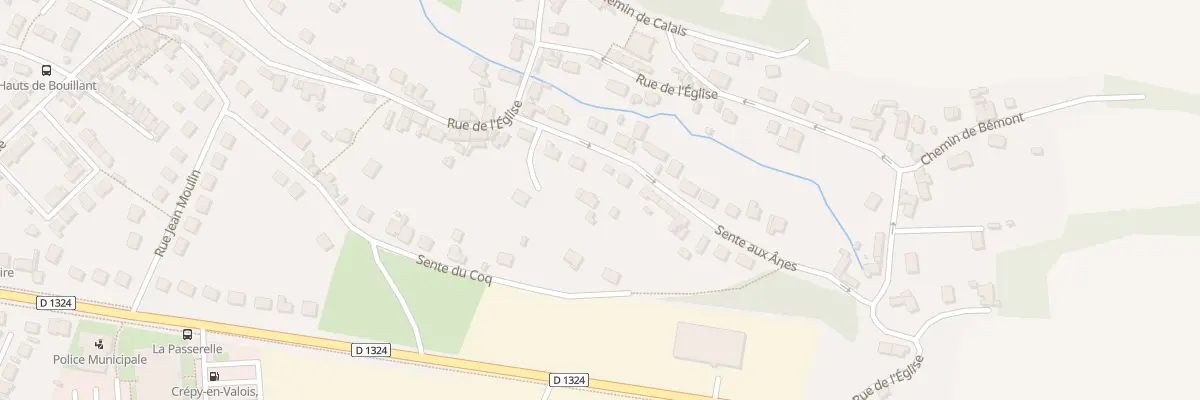 Plan du 8 Sen aux Anes à Crépy-en-Valois