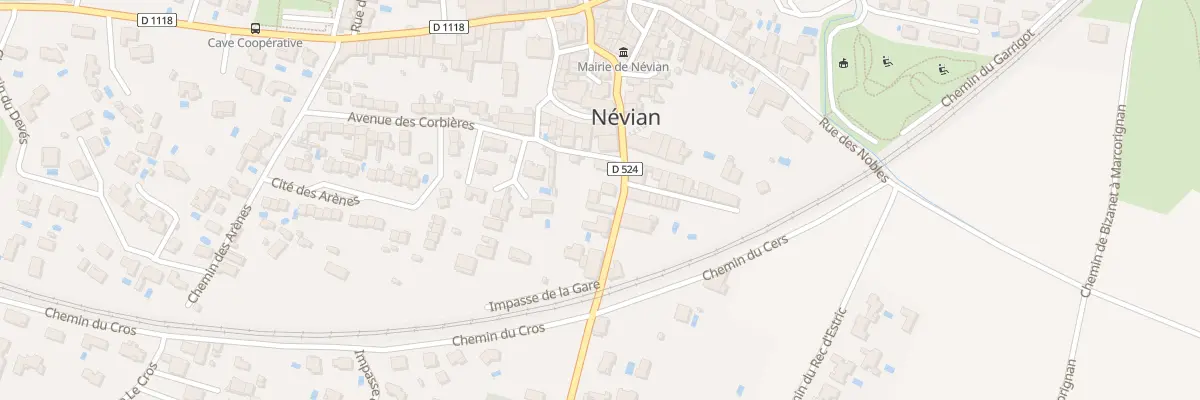 Plan du 14 Av de la Gare à Névian