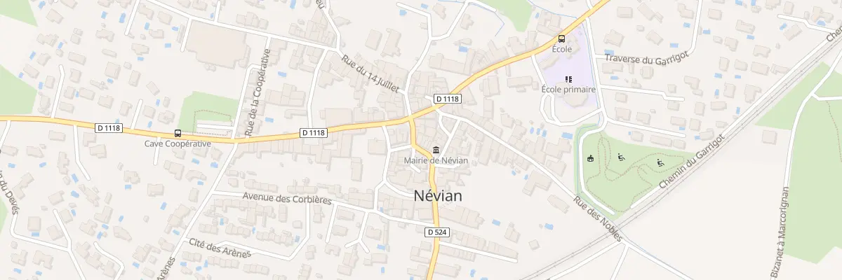 Plan du 7 Av de la Gare à Névian