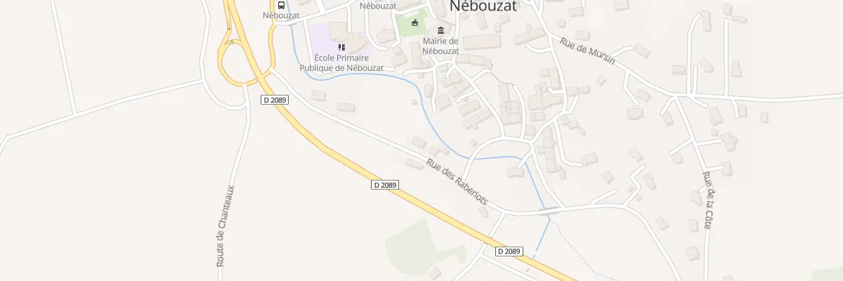 Plan du 5502 Rue des Raberiots - Le Bourg à Nébouzat