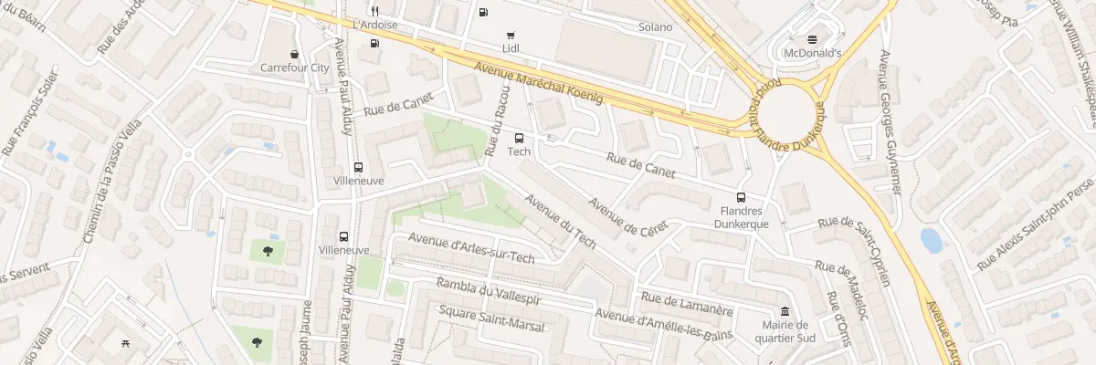 Plan du 8 Av du Tech à Perpignan