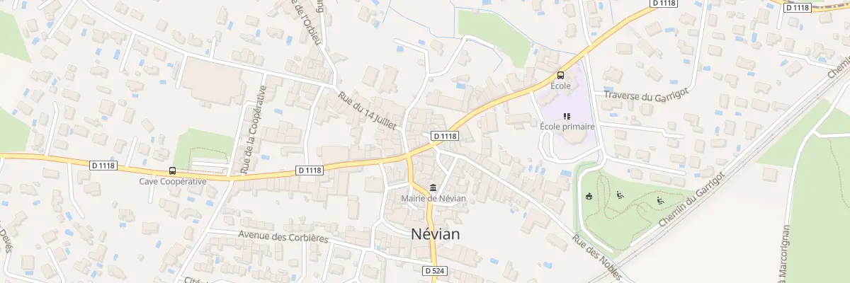 Plan du 5 Av de Marcorignan à Névian