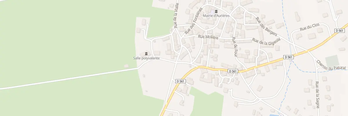 Plan du 5001 Aurieres à Aurières