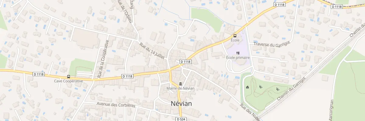 Plan du 7 Av de Marcorignan à Névian