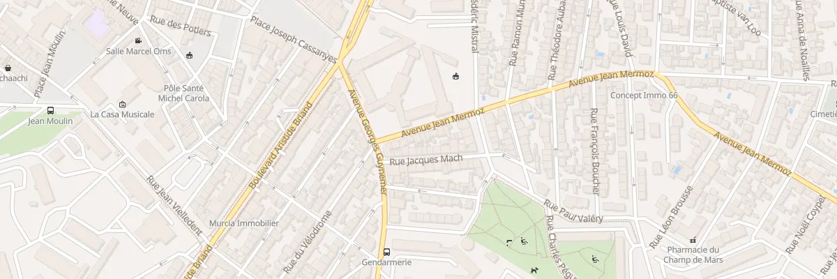 Plan du 8 Av Jean Mermoz à Perpignan