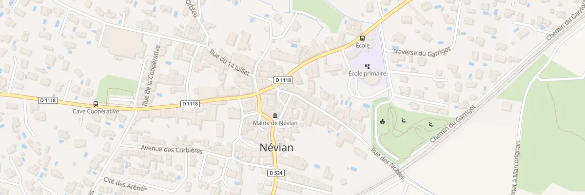 Plan du 14 Rue de la Mairie à Névian