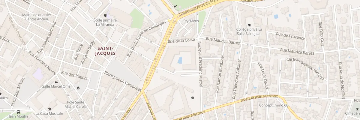 Plan du 7 Bd Frédéric Mistral à Perpignan