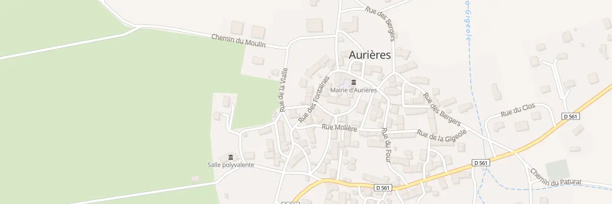 Plan du 5010 Aurieres à Aurières