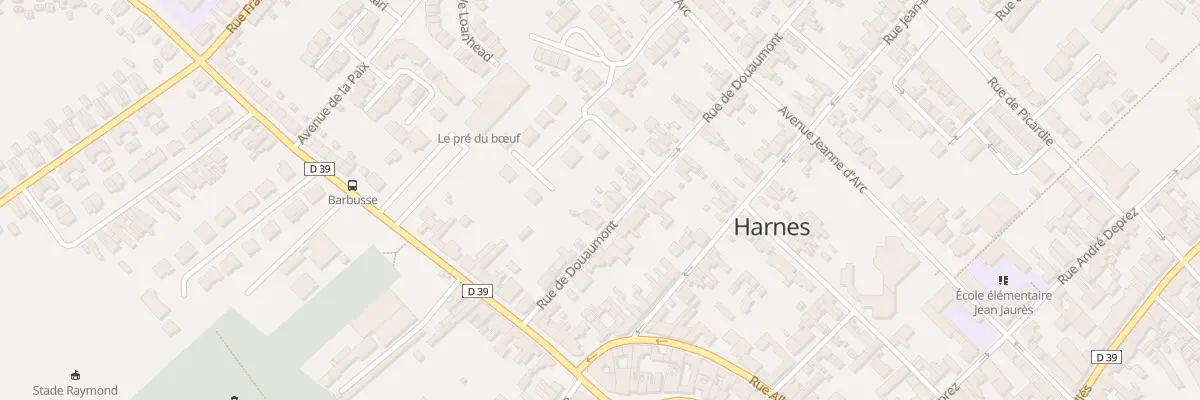 Plan du 12 Rue de Douaumont à Harnes